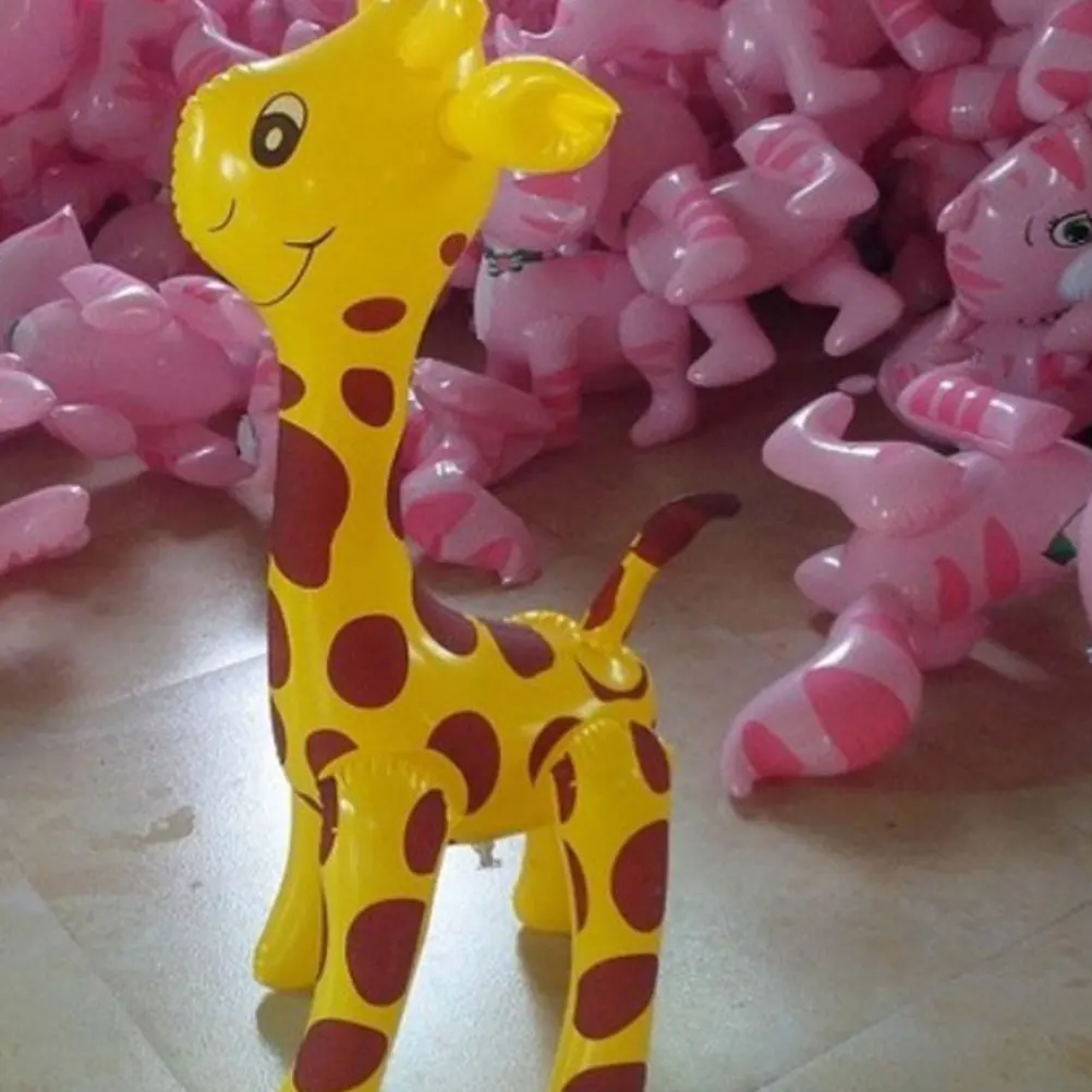 

2pcs Inflatable Giraffe Balloon Animal Shaped Foil Balloons For Party Wedding Decoration Bright Yellow Photo Props Background