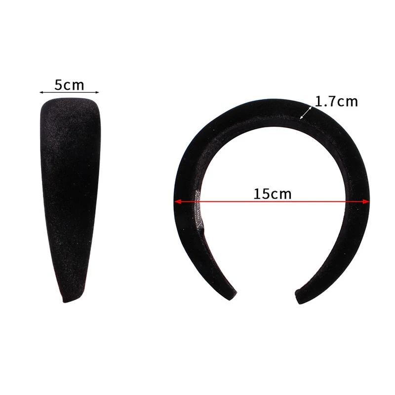 Thick Sponge Padded Headbands for Women Velvet Bezel Hair Hoop Solid Color Hairband Girls Hair accessories Non-slip Headwear