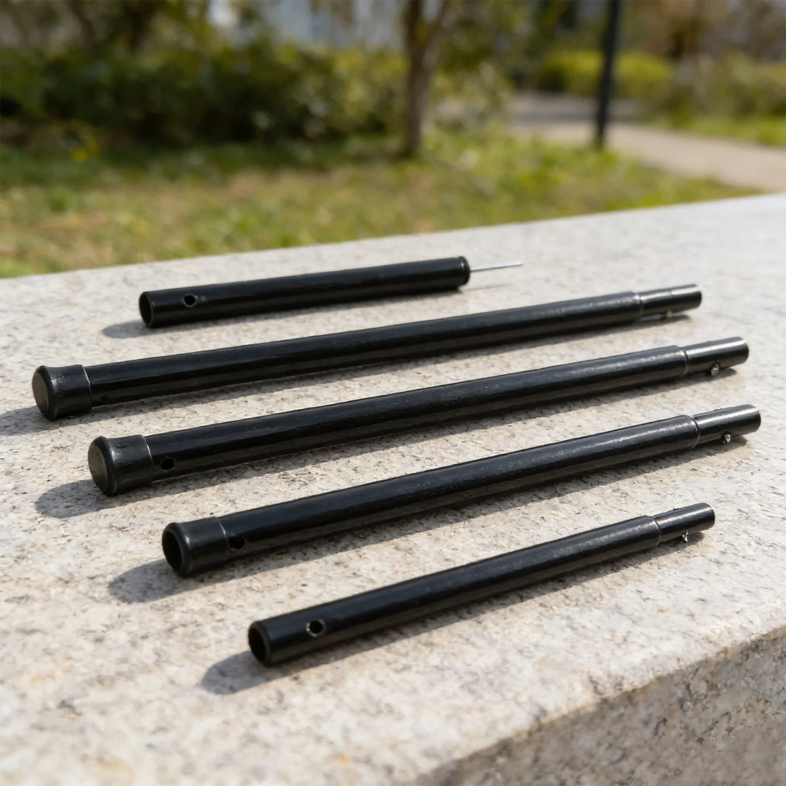 Outdoor Tent Poles 25cm and 50cm Length for Awning Canopy Support Compatible with Car Rear Tents Beach Shelters