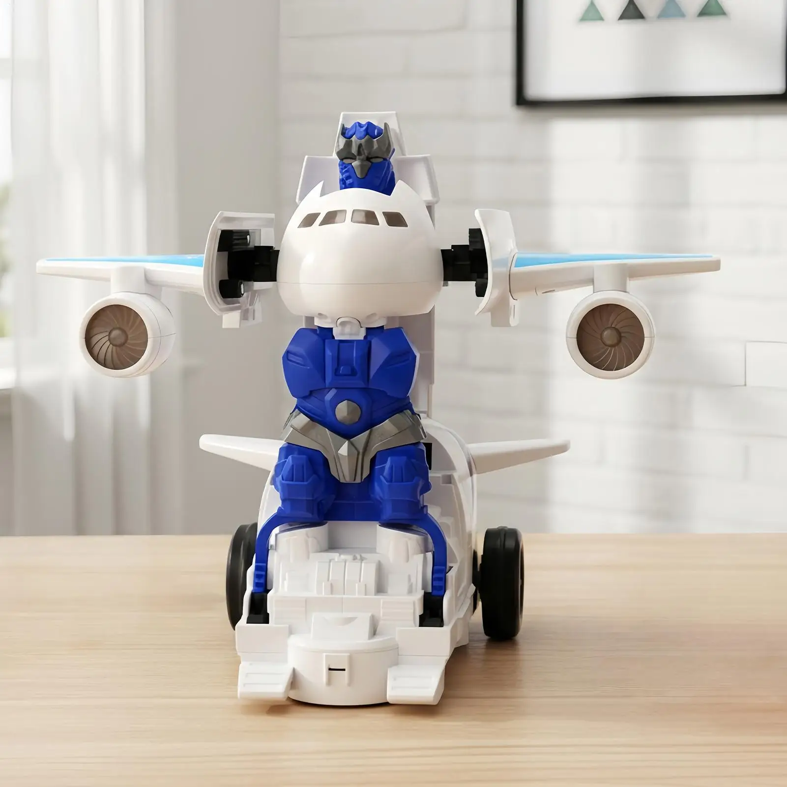 Robot interactivo inteligente de juguete, avión transformador, figura de aprendizaje educativa para niños y niñas, regalo de cumpleaños para el Día de los niños