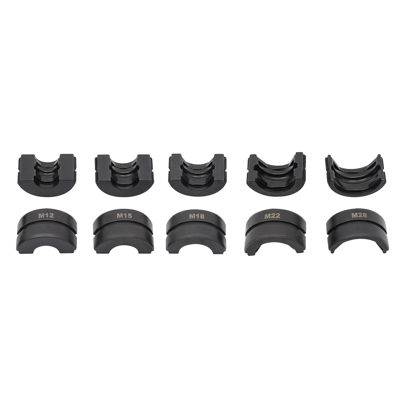 M12, M15, M18, M22, M28 Crimpwerkzeug-Set für Kupferrohre, 5-teiliges M-Typ Pressfitting-Set für Crimpzangen, Legierungsstahl 40Cr (41Cr4) Presswerkzeug-Kit – Detail 3