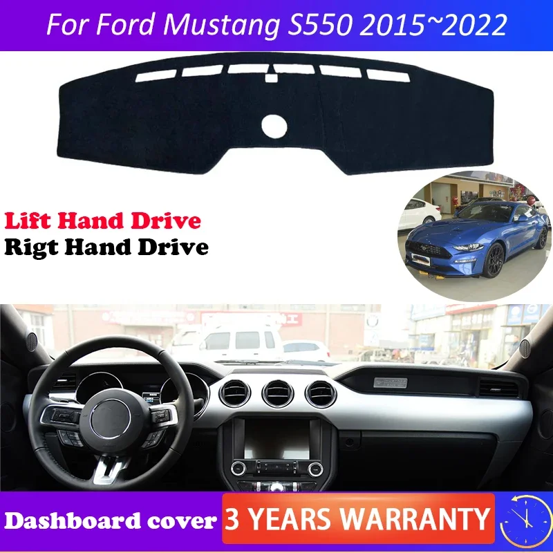 

For Ford Mustang S550 2015~2022 Anti-Slip Mat Dashboard Cover Pad Sunshade Dashmat Car Accessories 2016 2017 2018 2019 2020 2021