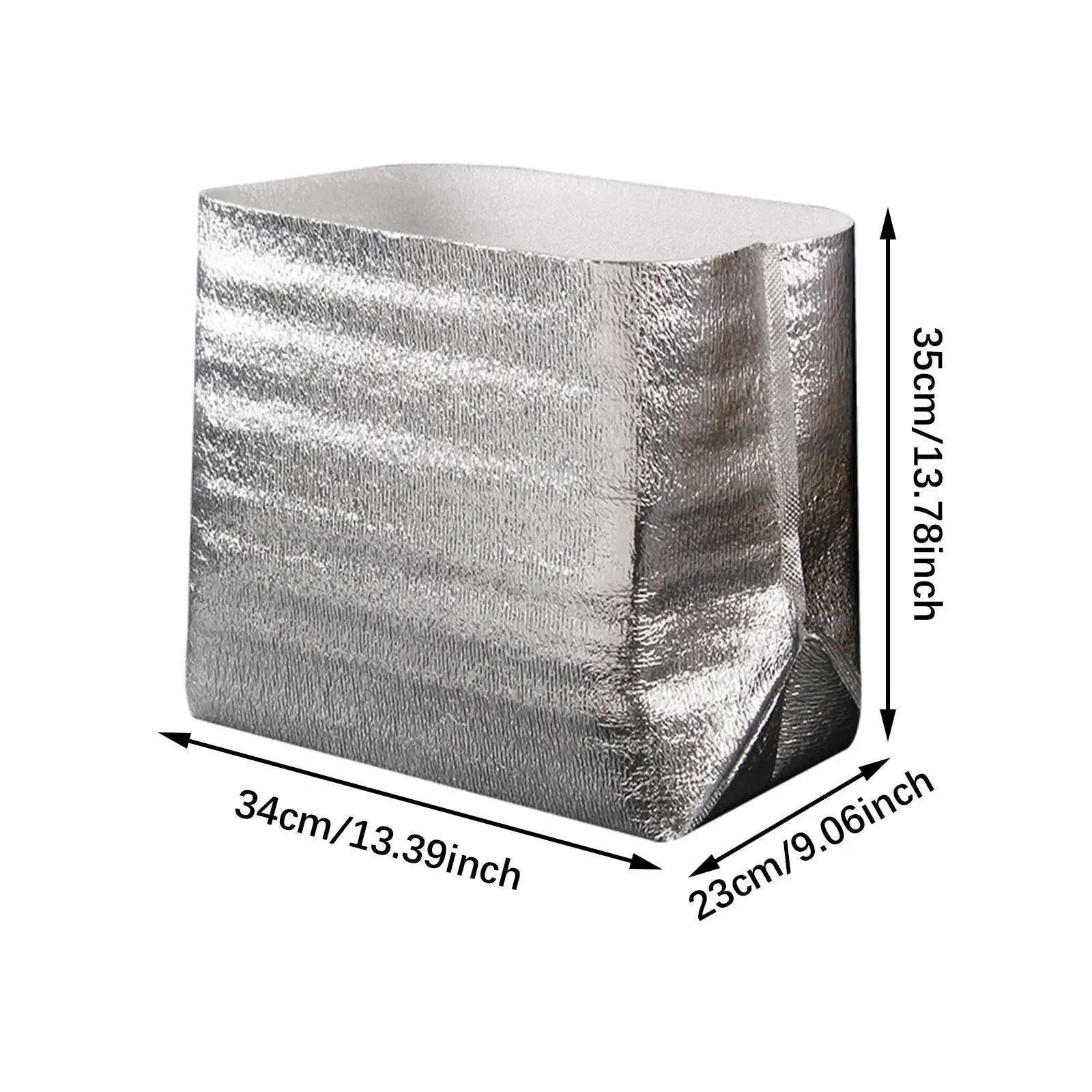 4 Pieces Foil Insulation Bags Self- Seal for Cold and Hot Food Mailing