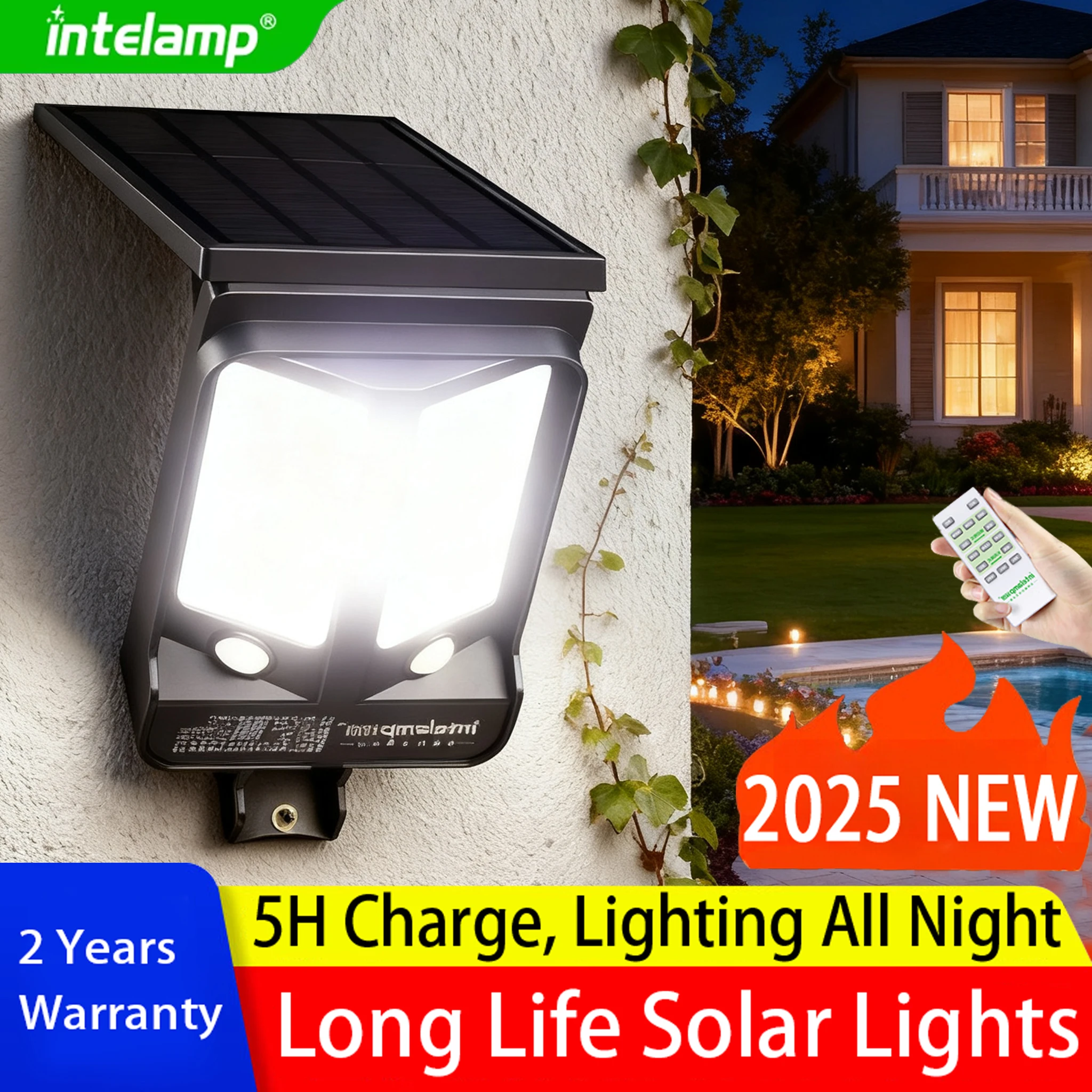 أضواء الشمسية في الهواء الطلق مع 3 طرق محس حركة السوبر مشرق الجدار مصباح IP65 مقاوم للماء ضوء الشارع لحديقة ساحة مسار المرآب #1