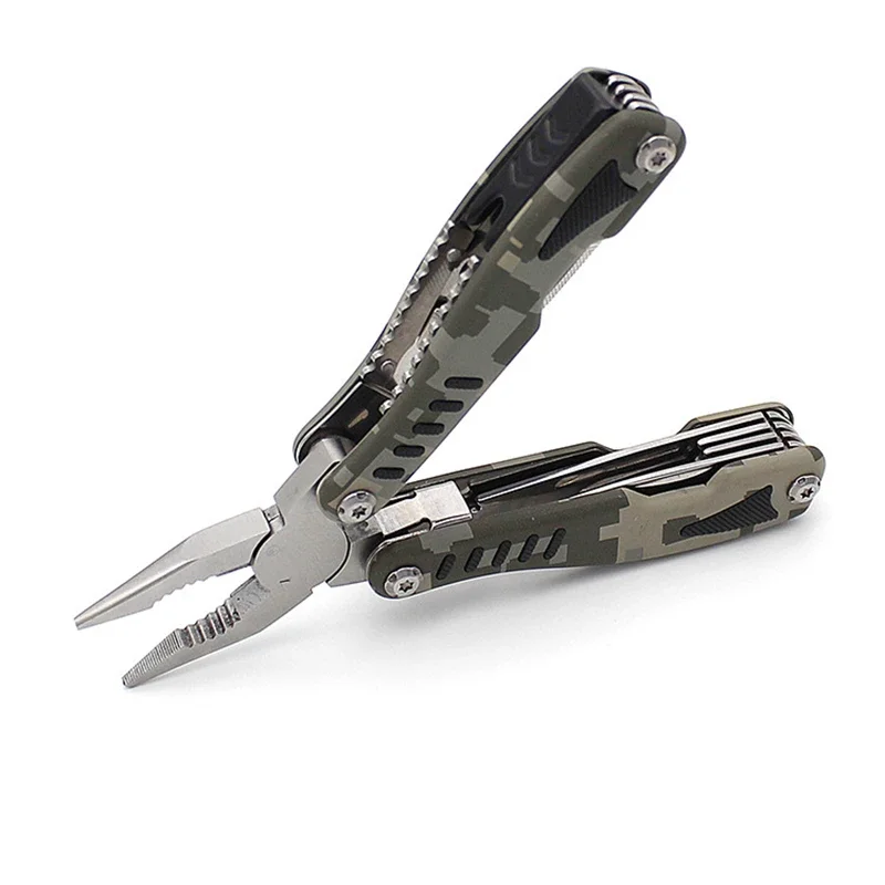 Multi Tool Plier Wire Stripper Folding Plier Outdoor Camping Multitool Portable Folding Pocket Pliers Camouflage Repair Tools