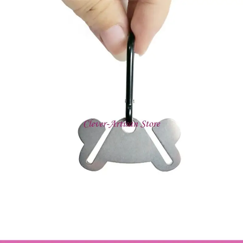 E06B حقيبة براز الكلاب القابلة للتعليق، مشبك قوي وآمن، حامل حقيبة براز الحيوانات الأليفة للمشي #5