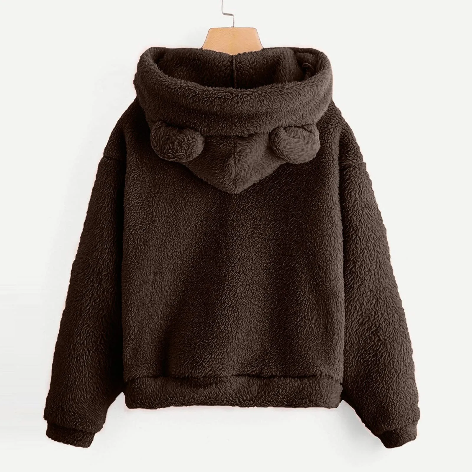 Herfst Winter Dames Hoodies Winter Dames Lange Mouw Konijn Capuchon Sweatshirt Schattige Pluche Warme Casual Hoodie Tops