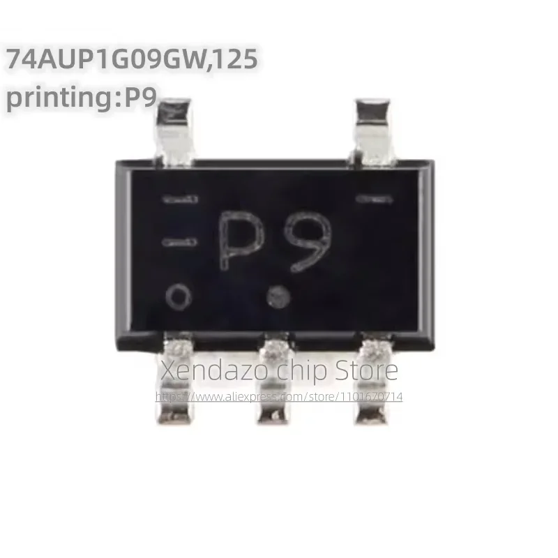 10pcs/lot 74AUP1G09GW,125 printing P9 SOT-353 package Low power consumption 2-input open drain AND gate Logic chip