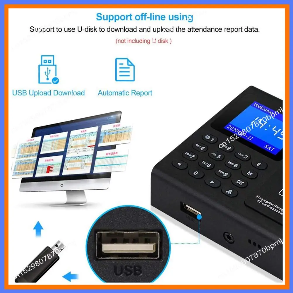 

BAAE Биометрическая RFID-система контроля доступа RFID-клавиатура USB-система отпечатков пальцев Электронные часы Машина посещаемости