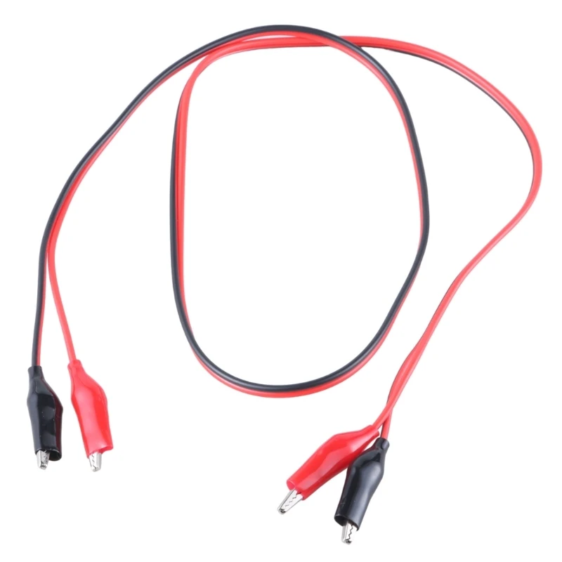 Pinzas cocodrilo, cables prueba eléctricos, pinzas prueba cocodrilo doble punta, 2 colores, envío directo