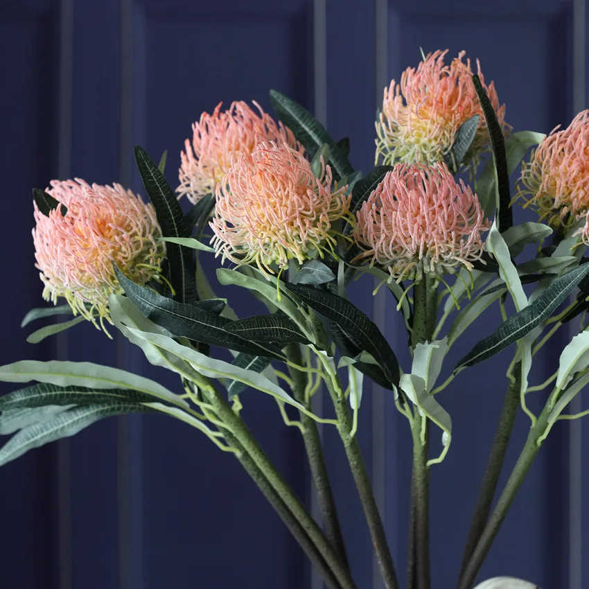 

SunMade-Artificial Plastic Flowers, New Firework Pincushion Branch, Home Wedding Decoration, Retro Flores, Fashion