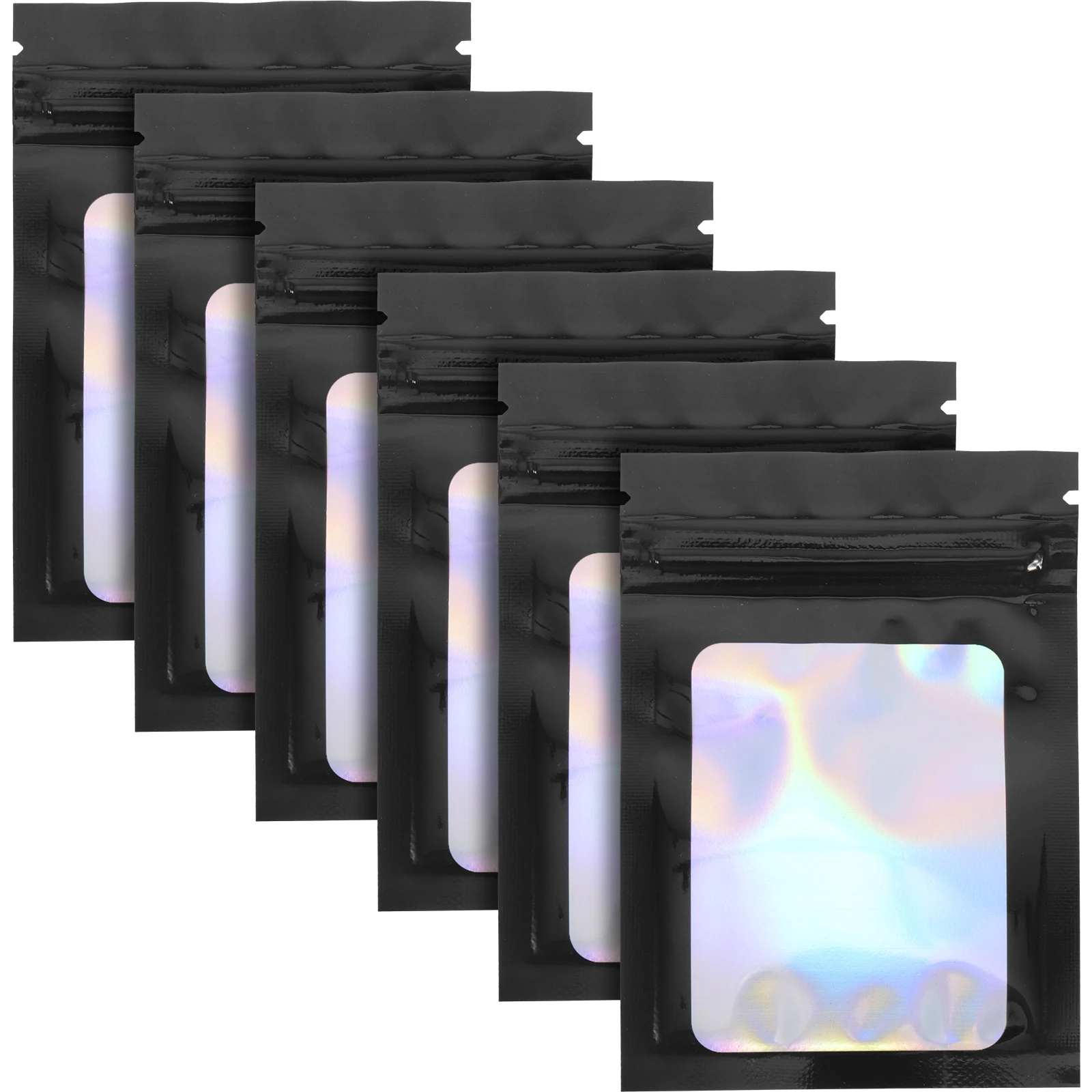 

100pcs Black 10x7cm Self Sealing Jewelry Bags Colorful Gift Packaging Dust Proof Waterproof Storage Pouches For Necklaces Rings