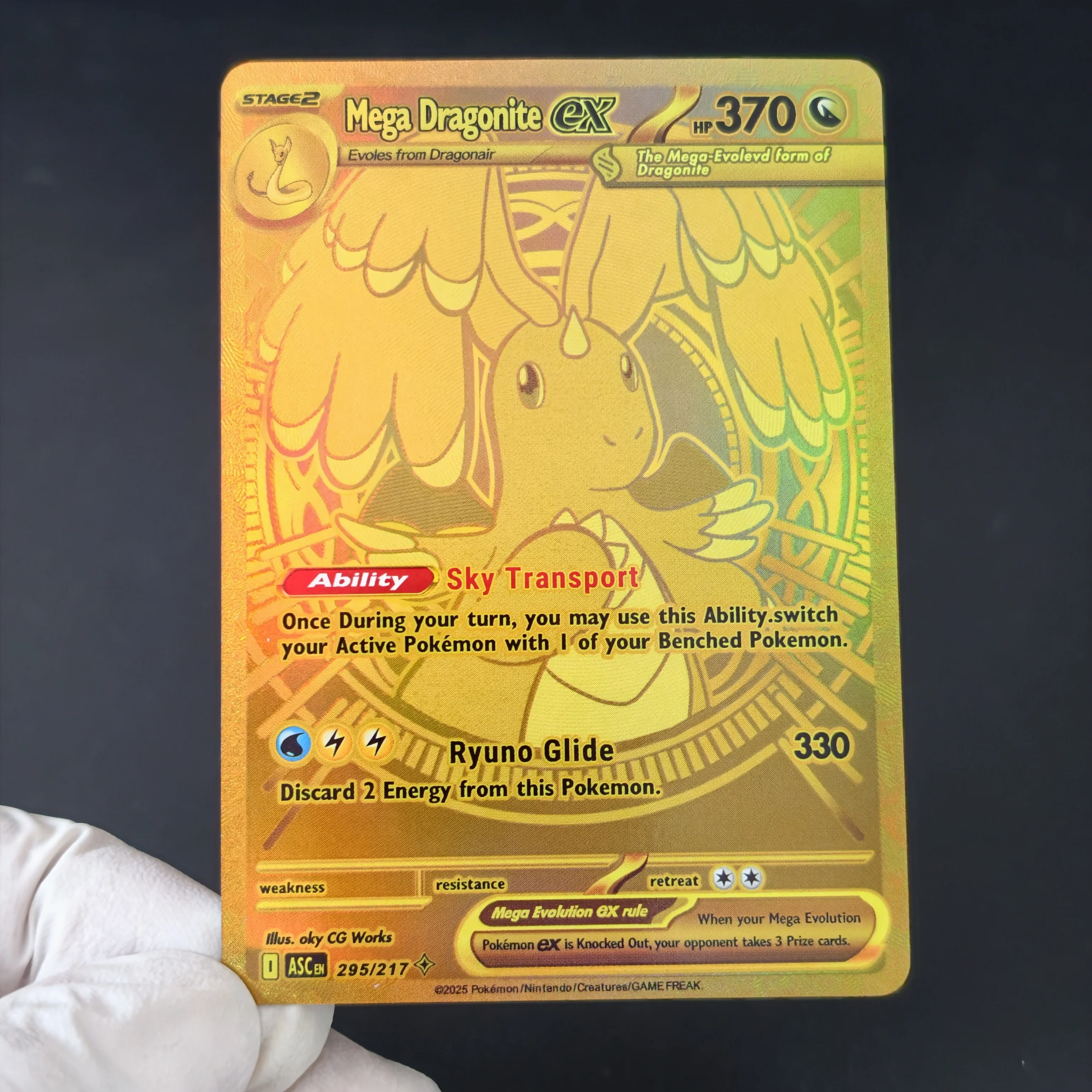 16PCS/Proxy Pokemon Collection Card English Mega EX & Special Pikachu Full Art Rainbow Classic Game Anime Replica Cards view 4