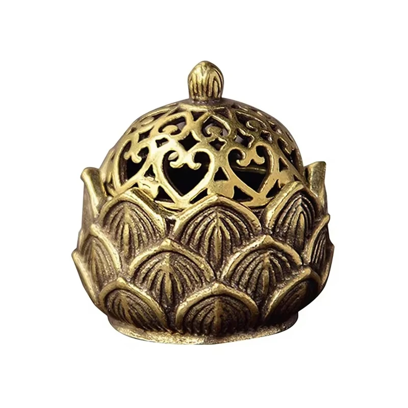

Incense Cone Holder Incense Burner Lotus Incense Censer Archaic Copper Alloy Sandalwood House Home Decoration Roducts
