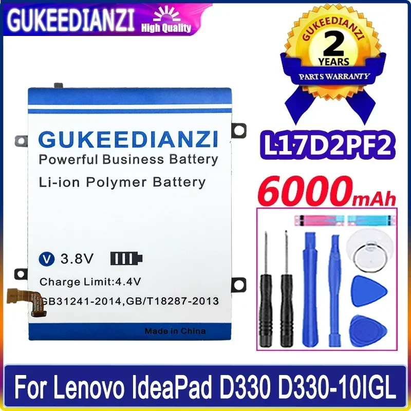 Batteries L17D2PF2 L17M2PF3 L17S2PF3 6000mAh For Lenovo IdeaPad D330 D330-10IGL D330-10IGM D33510IGM L17L2PF3 L17C2PF1 Battery