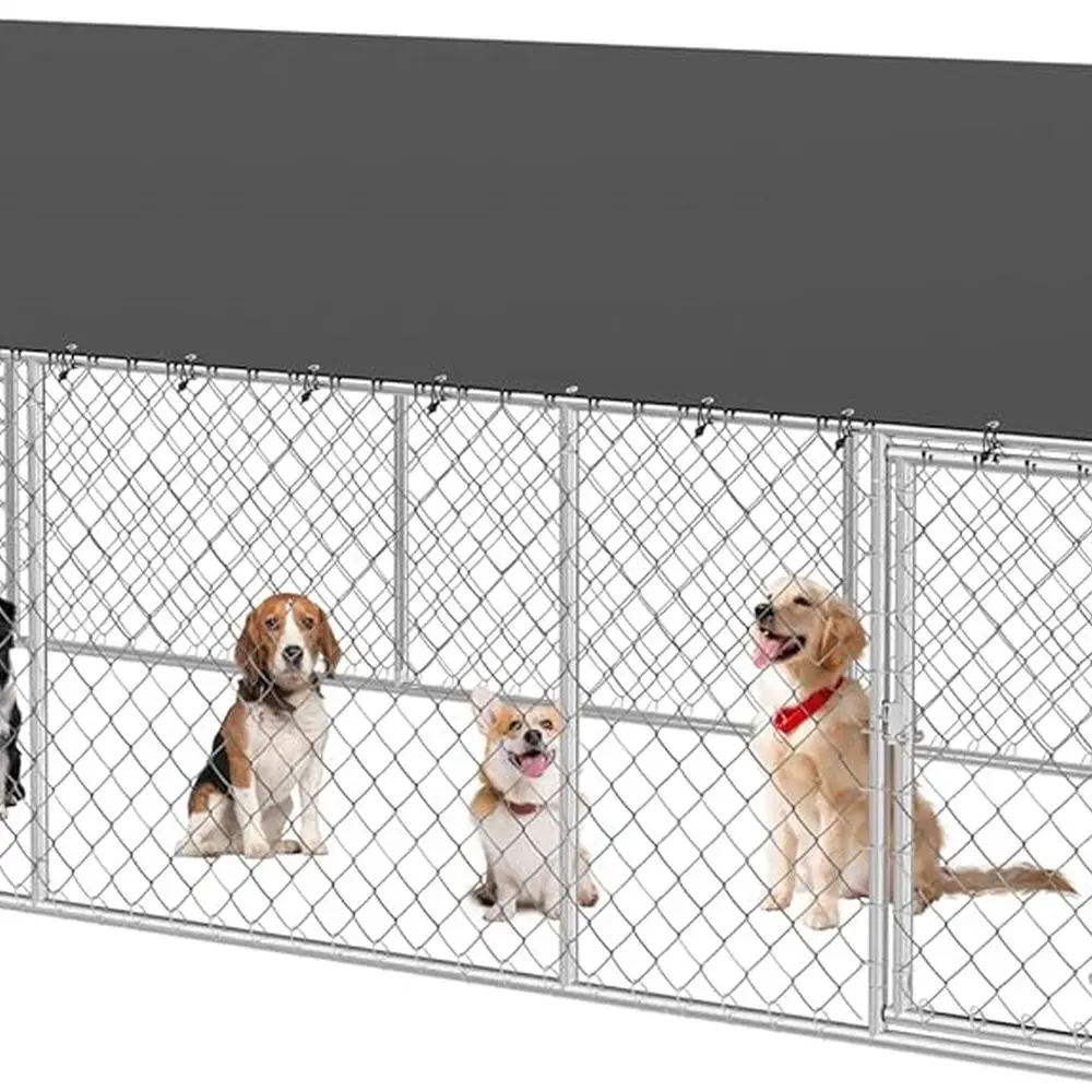 

Прочная уличная клетка для собак — большой сетчатый корпус для домашних животных с замком, 236x118