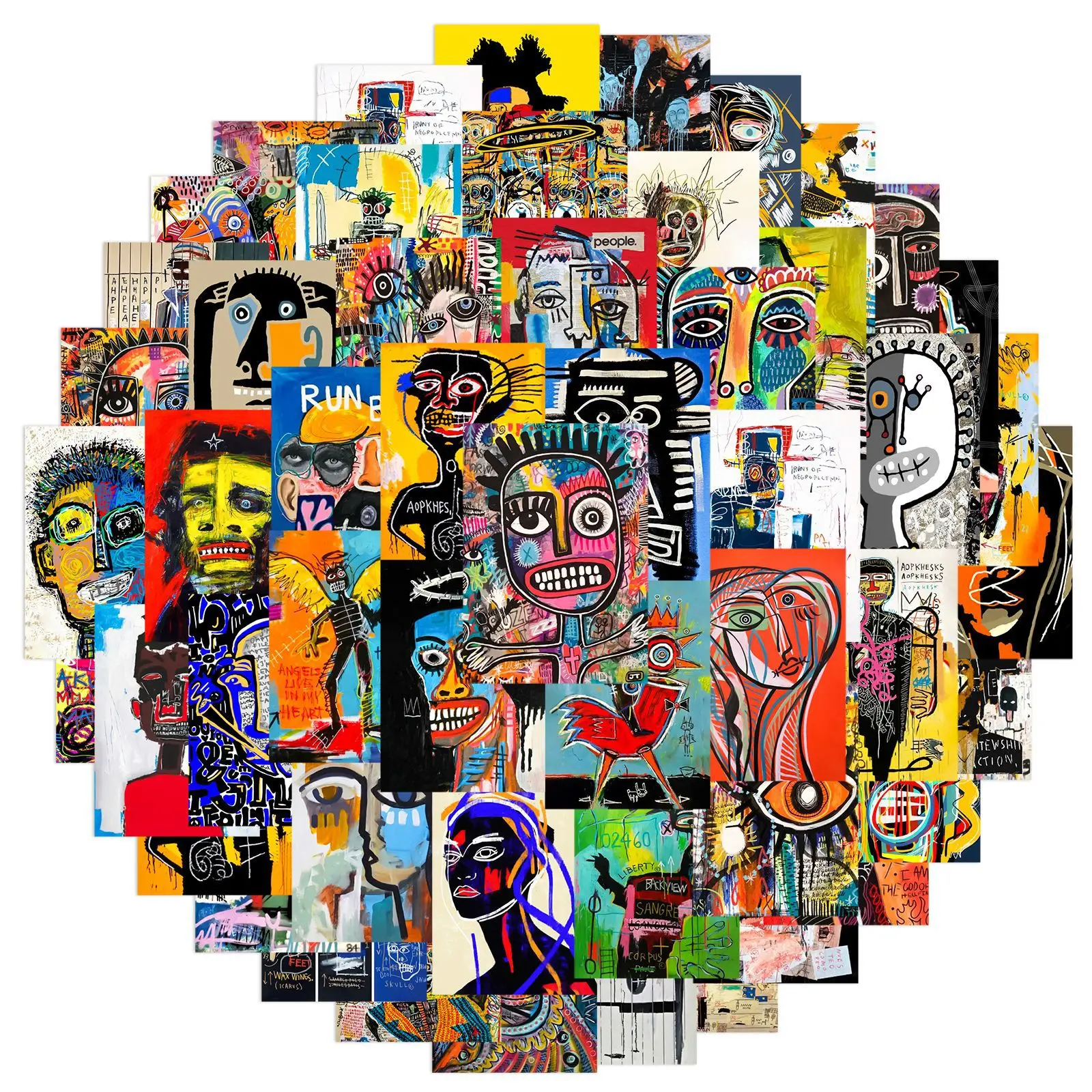 10/30/50PCS Abstract Personalized Poster Stickers Graffiti Painting for Water Cup Phone Computer Notebook Stationery Luggage