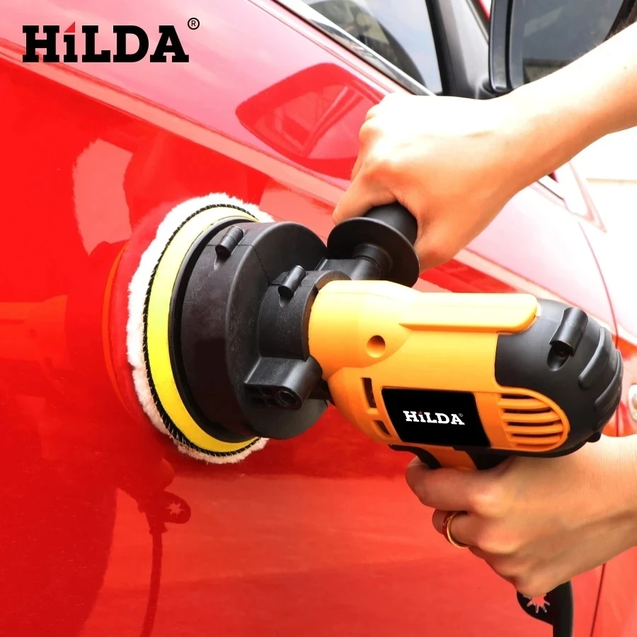 HILDA Electric Car Polisher Machine Auto Polishing Machine Adjustable Speed Sanding Waxing Tools Car Accessories Powewr Tools