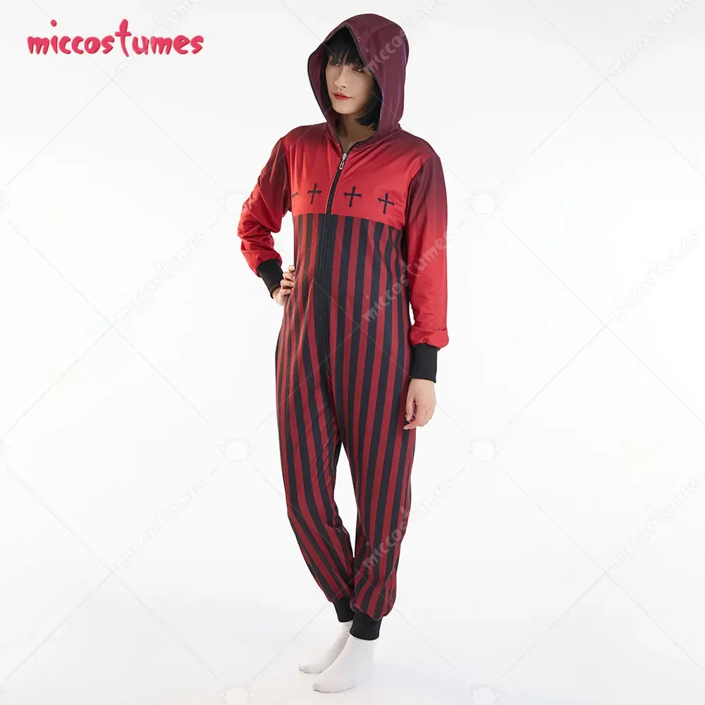 

Miccostumes Women Gothic Women Onesie Pajama Spider Web Butterfly Print Loungewear Adult Hooded Homewear Kigurumi Sleepwear