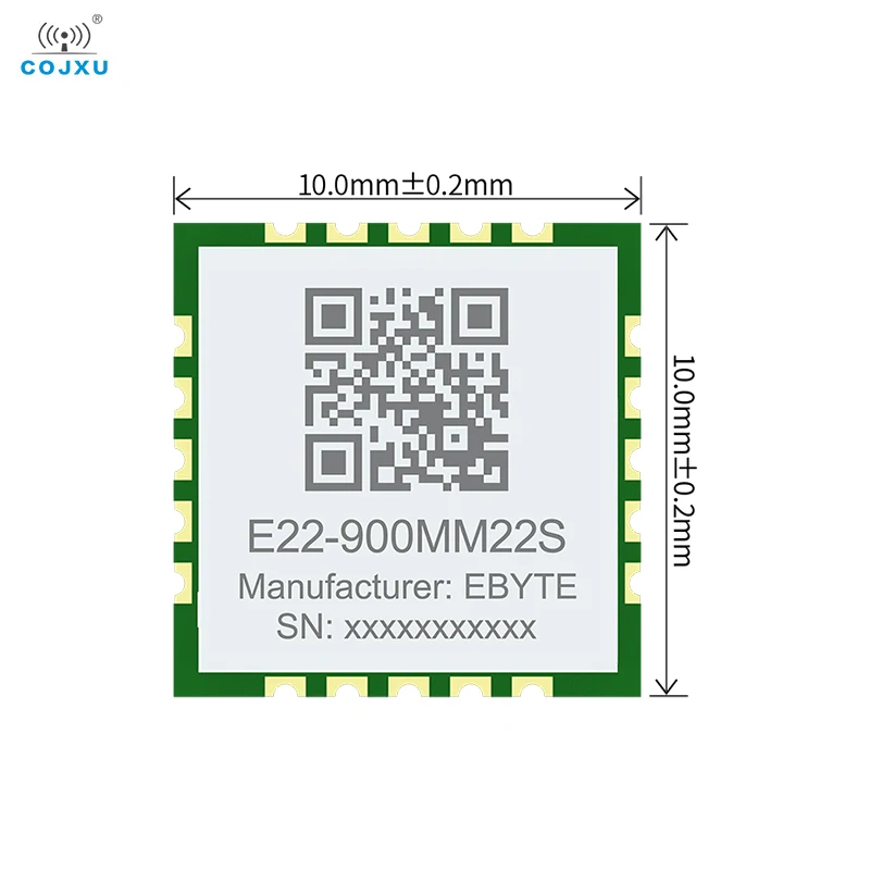 SX1262 LoRa-Modul 868/915 MHz COJXU E22-900MM22S IPEX/Stempelloch 21,5 dBm 7 km SMD ultrakleines RF-Transceiver-Modul