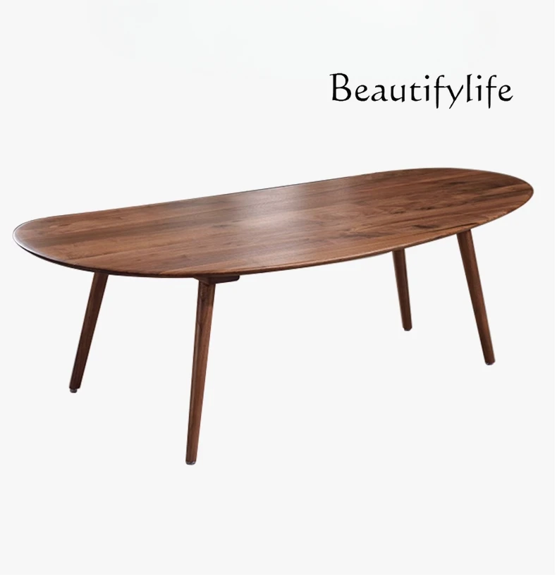 

Nordic medieval solid wood special-shaped small tea table living room household wabi coffee table