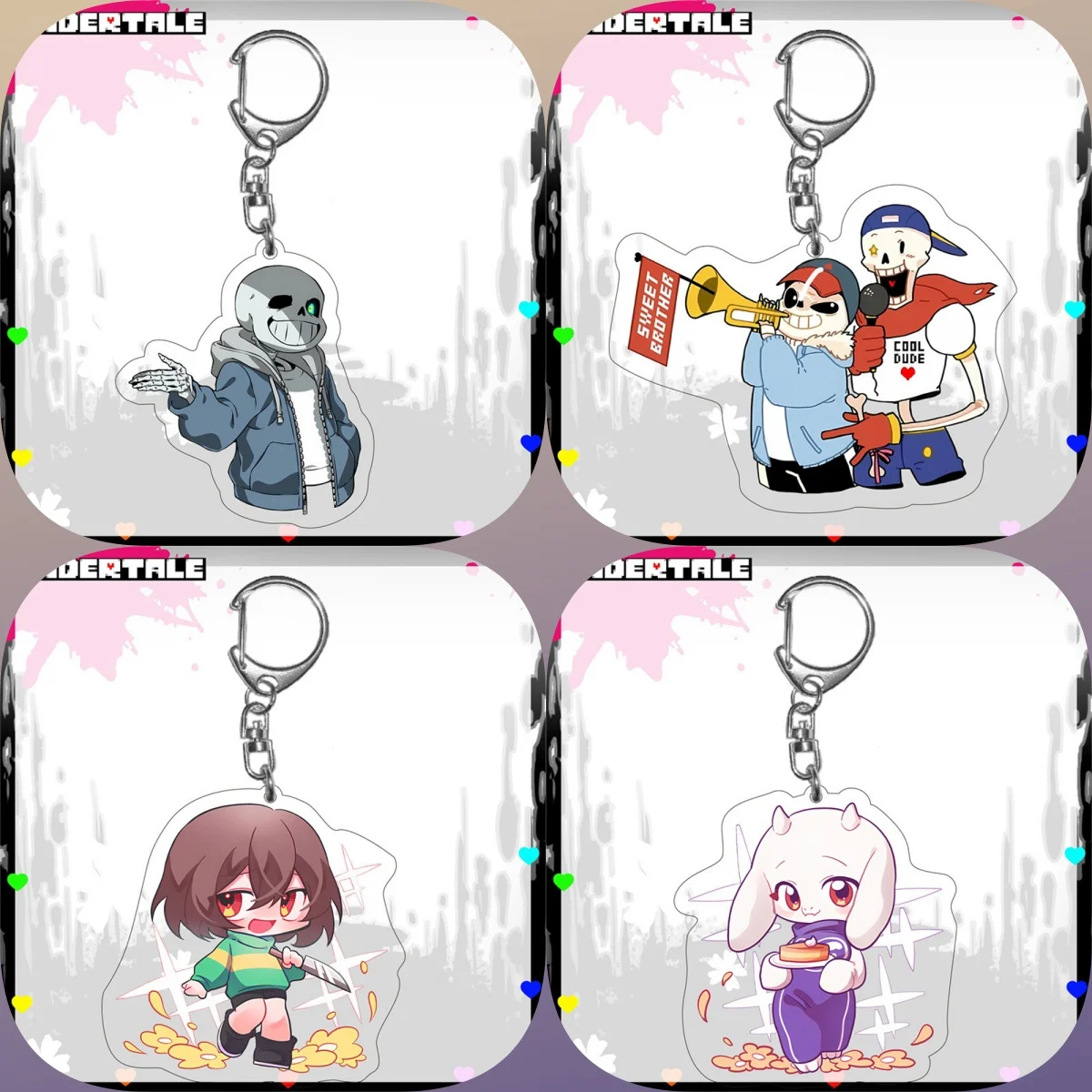 6 سنتيمتر بكسل لعبة ورشة عمل سلسلة مفاتيح مصنوعة من الأكريليك نموذج تأثيري شخصيات حلية اكسسوارات السلع جمع هدايا عيد الميلاد