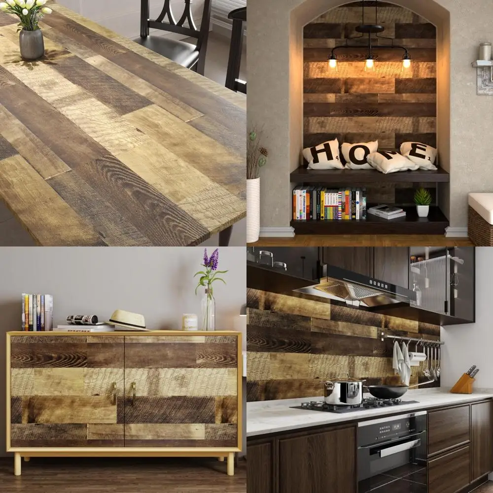 ورق جدران مقاوم للماء قابل للتقشير واللصق من الحبوب الخشبية لأسطح كونترتوب كتلة الجزار بعرض 160 × 36 بوصة
