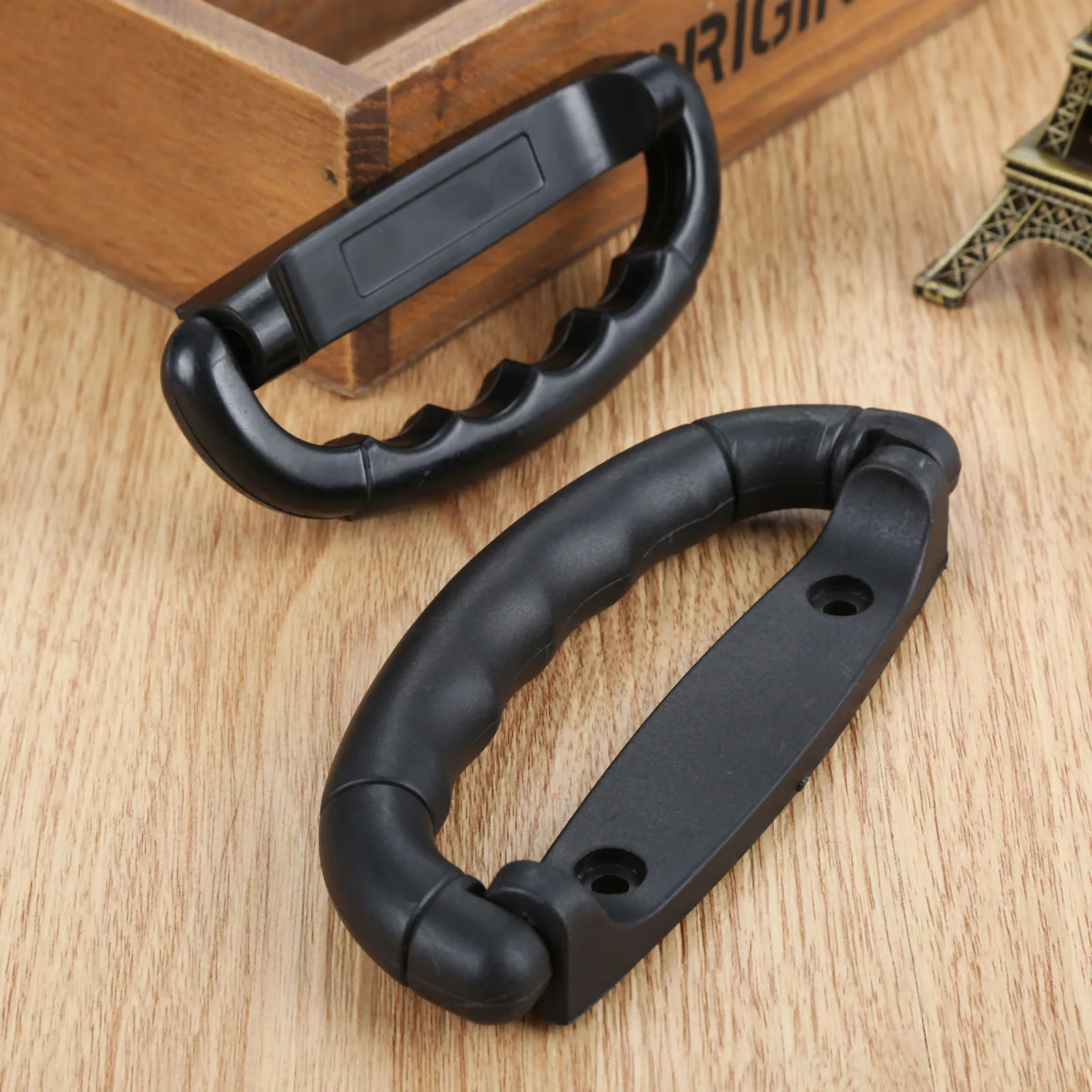 1pc Black Plastic Luggage Handle Suitcase Strap Pull Air Case Carrying Air Bag Grip Anti-Slip Knob 108mm/125mm Box Part Replace