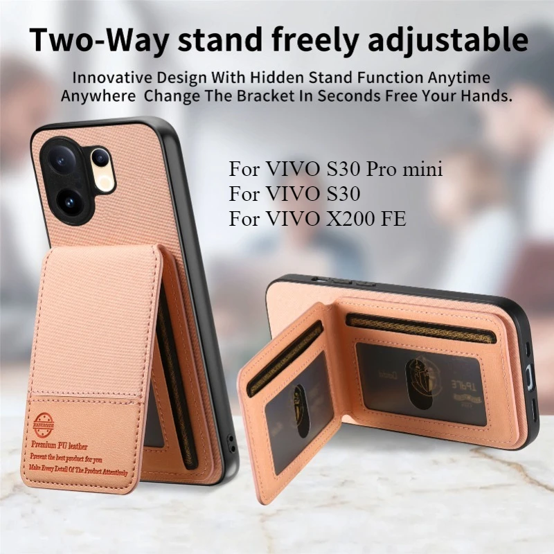 Flip Brieftasche Karte Slot Ständer Halter Fall Für VIVO S30 S30Pro mini Leder Stoßfest Schutz Abdeckung Für VIVO X200FE Stoßstange