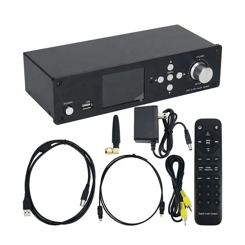 Silvery/Black Audio Player RH-899X Lossless DTS/AC3 Decoding Audio Player Optical Fiber and Coaxial 5.1 Channel