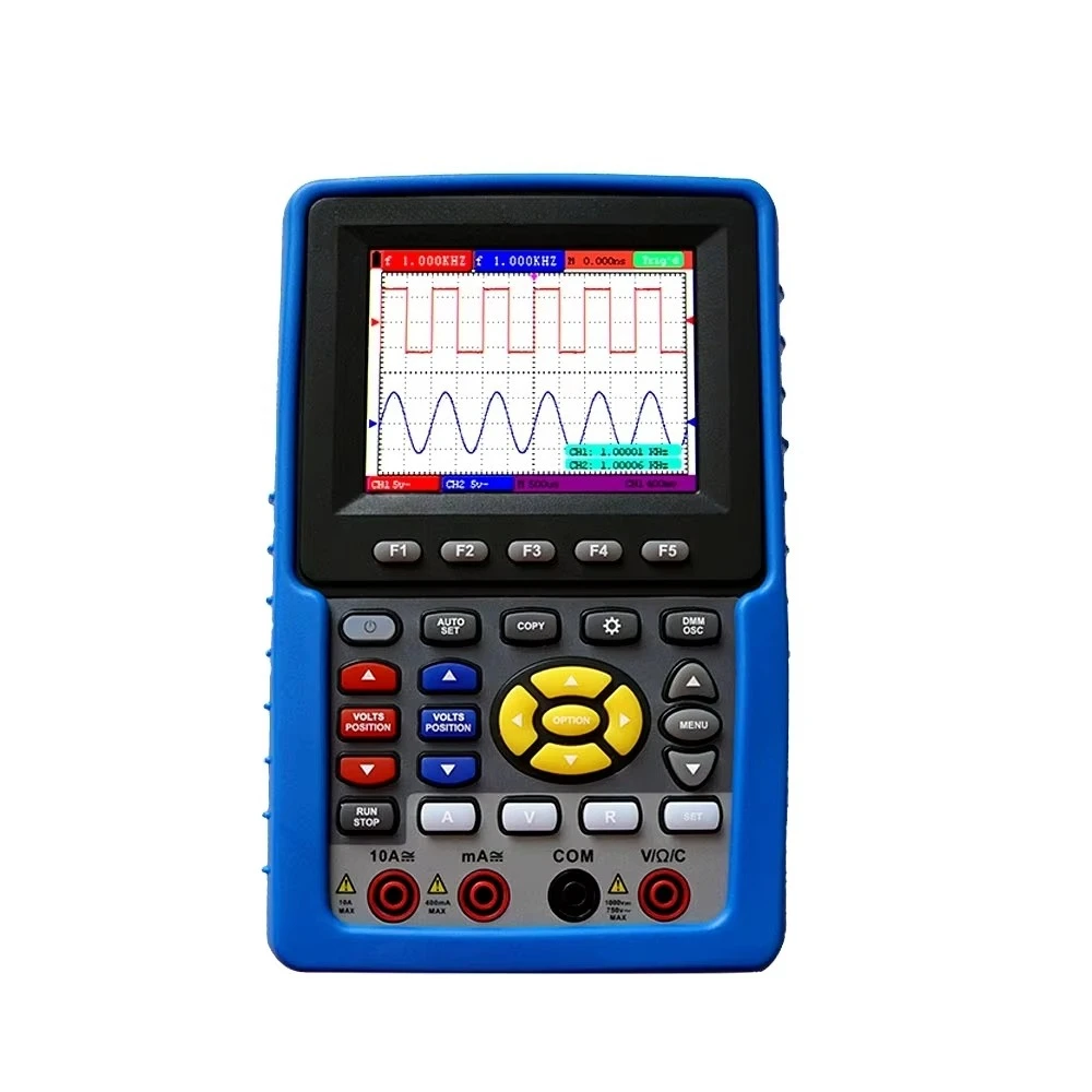 Handheld Digital Oscilloscope Multimeter 2 in 1 20MHz Bandwidth 100MS Sample Rate Dual Channel Isolation Tester