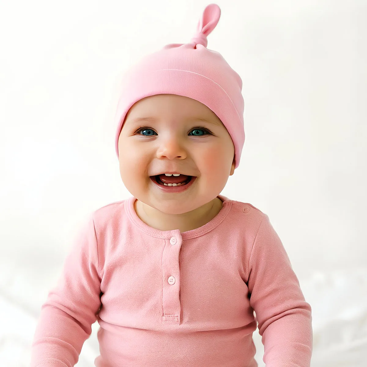 1PCS Handmade Knot Infant Hats Soft Skin-friendly Baby Girls Caps Fashion Newborn Headwear Clothing Decoration Mom Kids Gifts