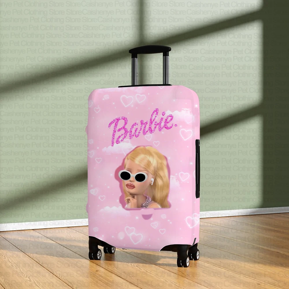 Barbie Princess Pattern Printed Luggage Cover Protective Case Fashion Girls Travel Suitcase Cover Suitable for 18-32 Inch