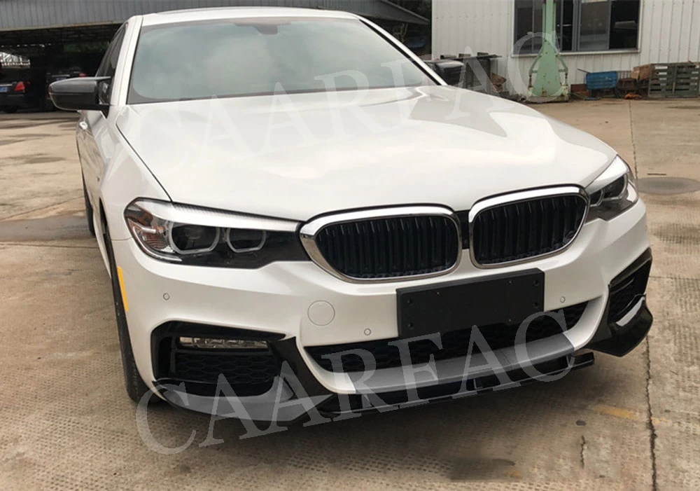 

Carbon Fiber Front Bumper Lip Spoiler Splitters for BMW 5 Series G30 G31 M Sport 2017 2018 2019 ABS