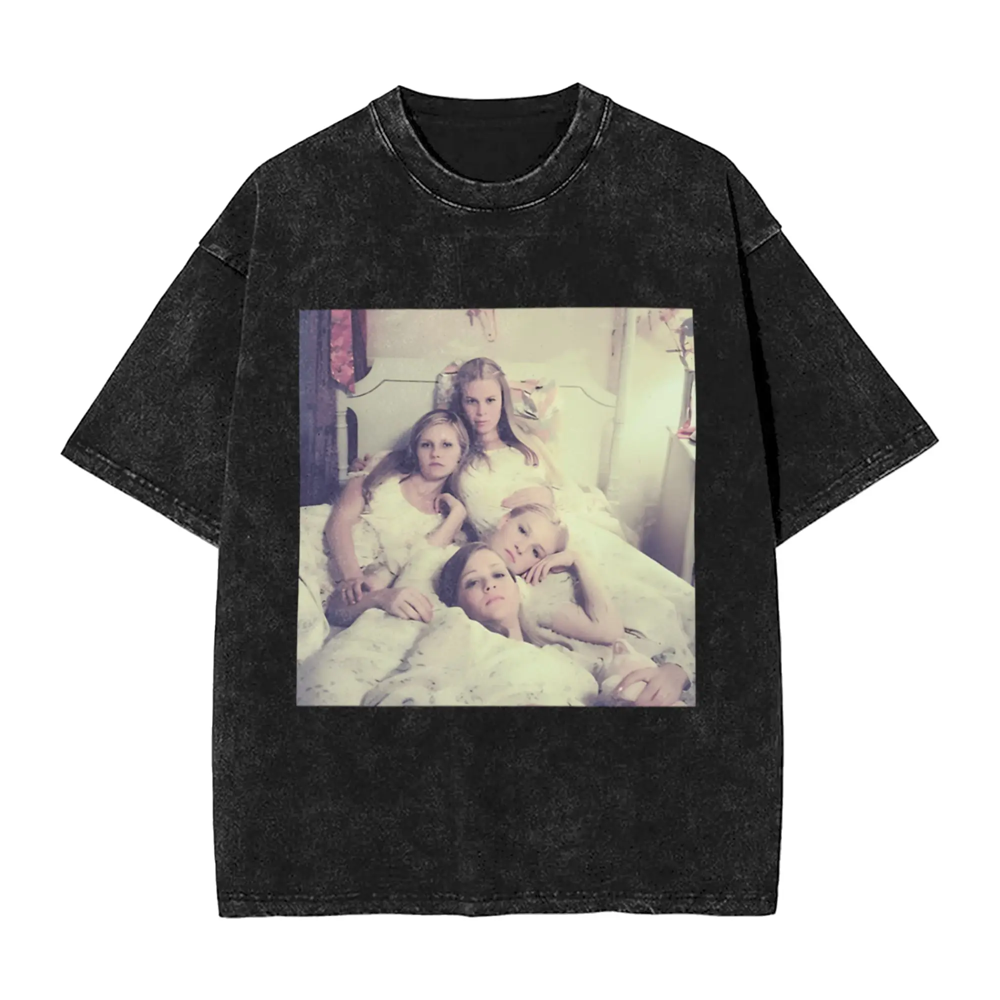 Virgin Suicides Unique Stylish A Washed T Shirt Men's Women's Oversized Cotton Tees Tops