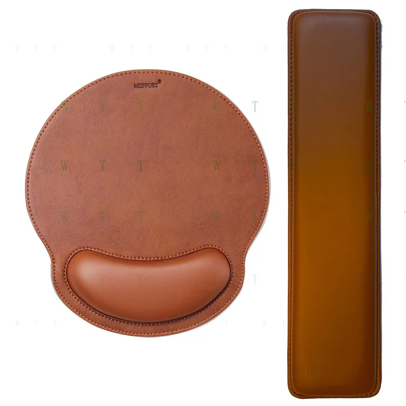 

Кожаный коврик для запястья и коврик для мыши TT с поддержкой запястья, комбинированный набор — коричневый