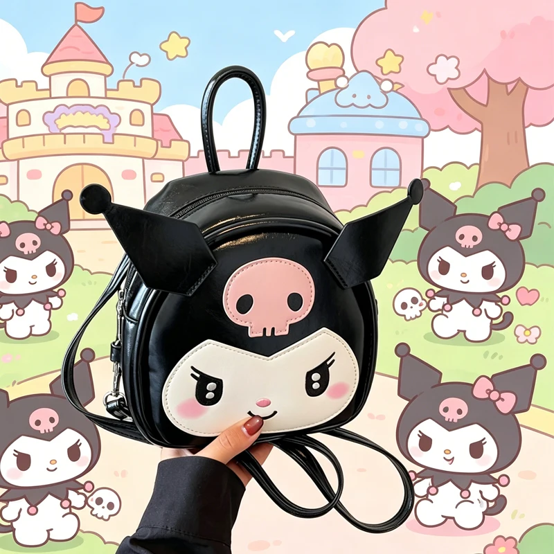 Kuromi Backpack Cute Cartoon New Small Mini Schoolbag Packet Girl Kawaii Cartoon Anime Figure Bags for Woman Travel Storage