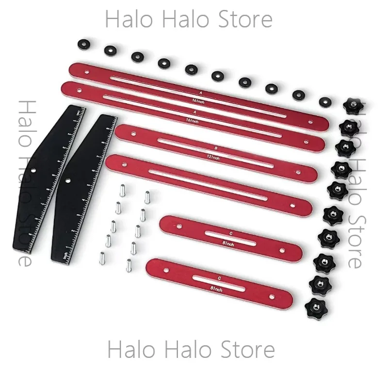 Stair Measuring Ruler Stair Tread Template Tool Stair Ruler Measuring Folding Ruler Aluminum Alloy Woodworking Tools