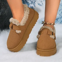 2024 New Winter Flat Shoes Women's Snow Boots Plush Warm Winter Thick Fashion  Women's Boots