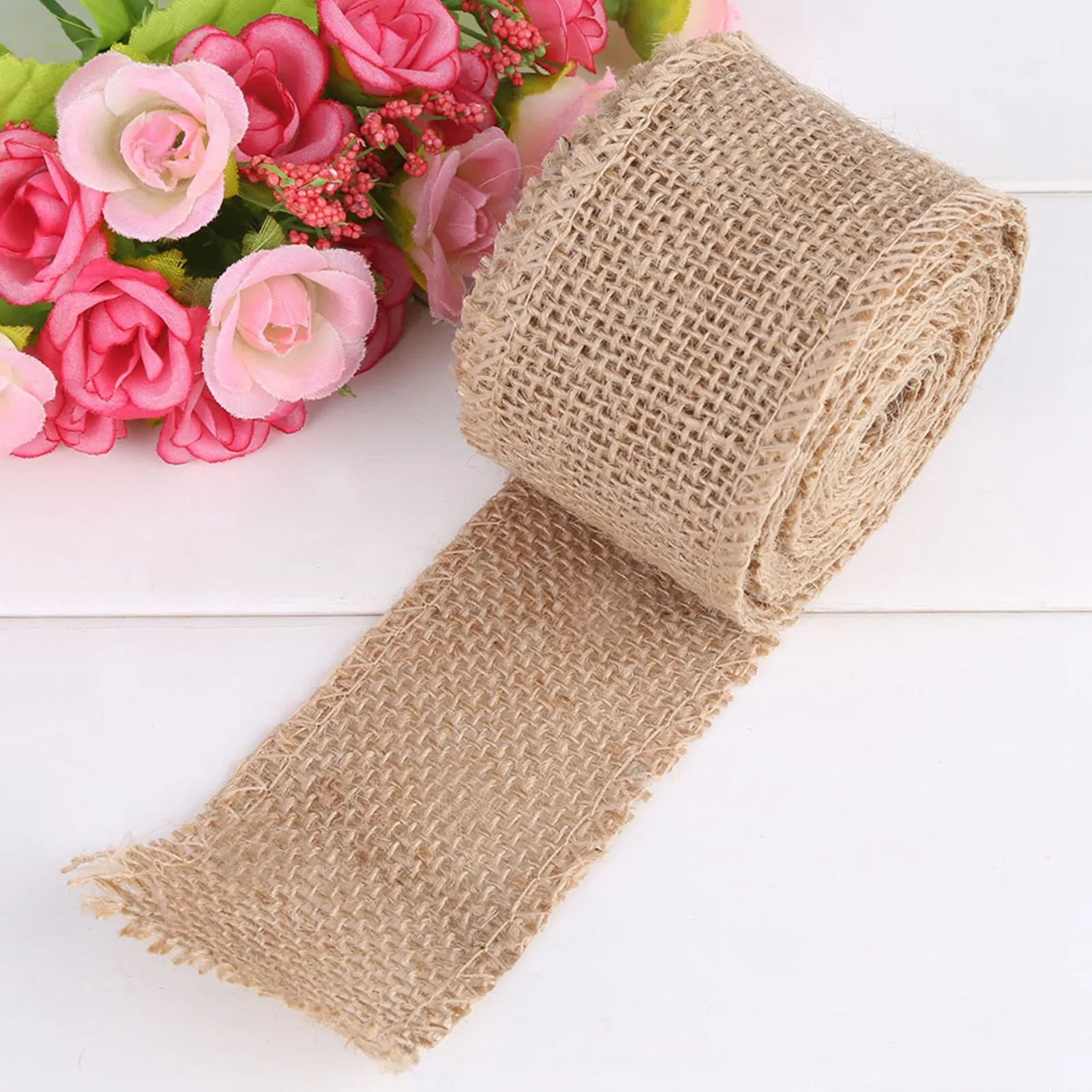 

Burlap Roll Decorative Jute Hessian Fabric For Making Christmas Festival Party Ornaments