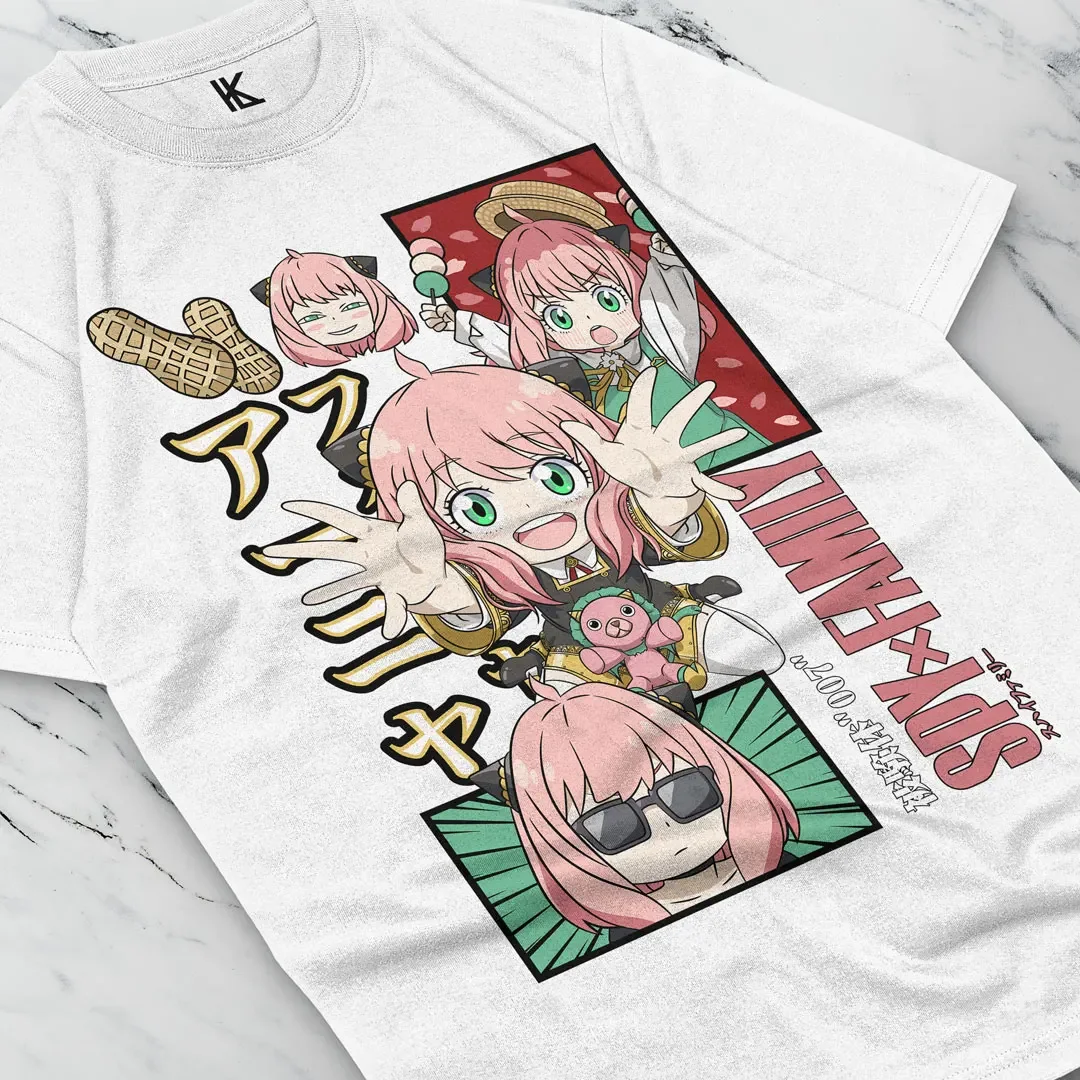 Loid Yor Anya Bon Forger SPY X FAMILY Unisex T-Shirt Manga Anime All Size Cotton