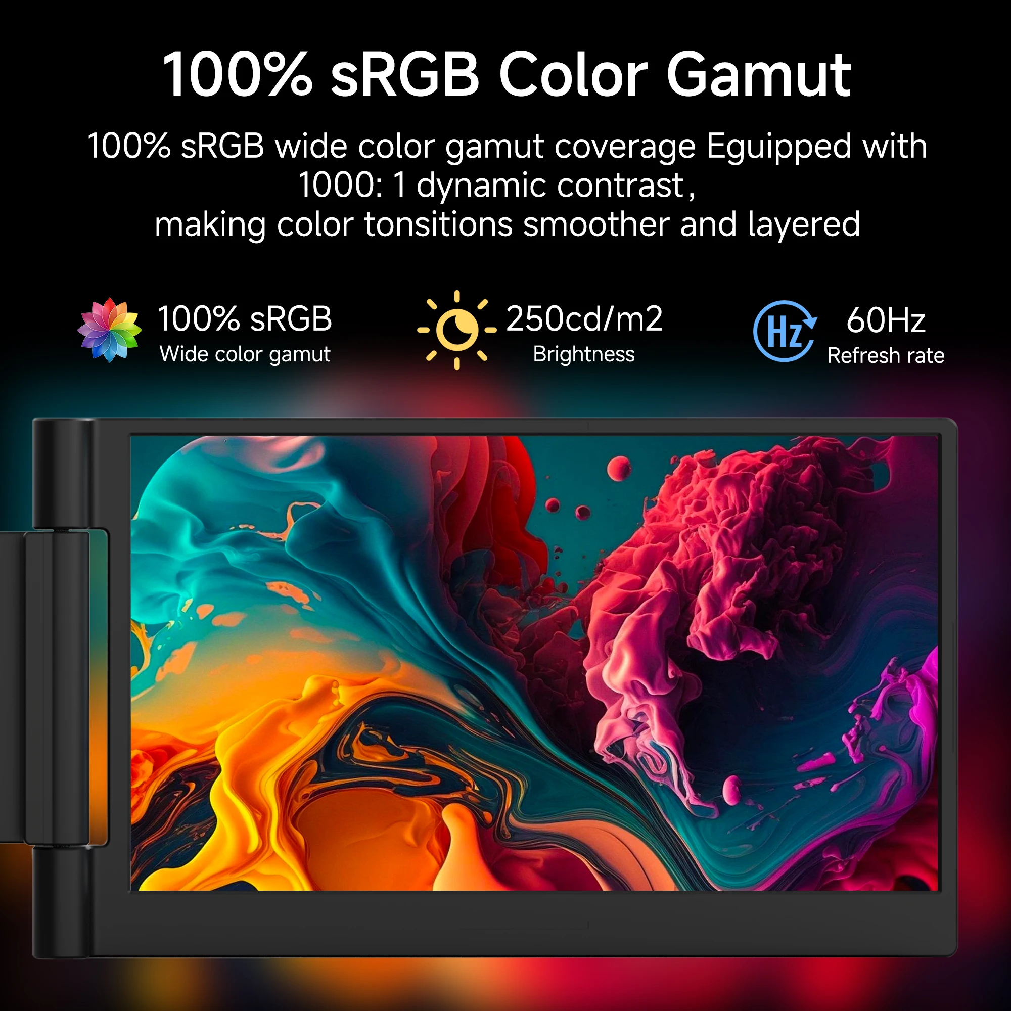 Extensor de tela para laptop FHD de 14,1 polegadas Triplo IPS portátil com mini para portas tipo C duplas