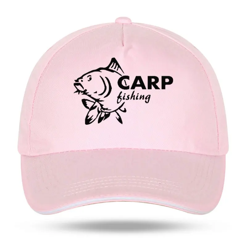 Fishinger Carp Fish Fisherman Sporter men baseball cap Summer Funny Harajuku Dad Velcro closure hat Trucker Caps