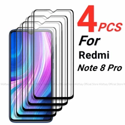 2/4PCS Tempered Glass For Xiaomi Redmi Note 8 Pro Screen Protector Xiaomi Redmi Note 8 Pro Full Glue Phone Film Redmi Note 8 Pro