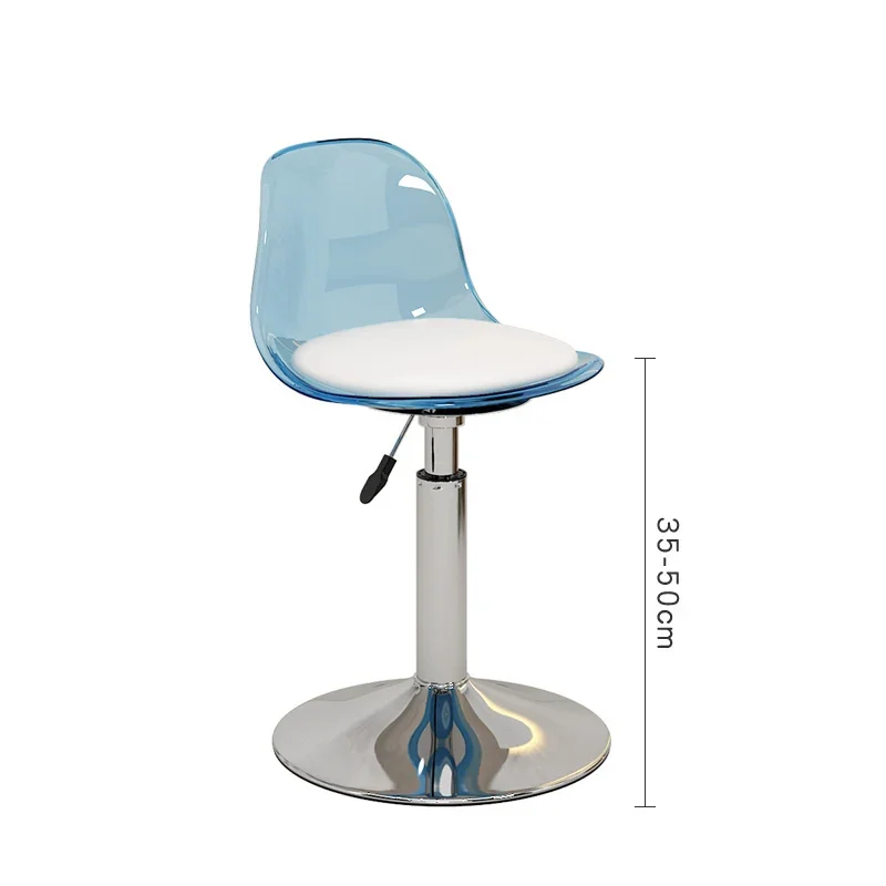 Library Industrial Taburetes Altos Cocina Counter Furniture Metal Pink Bar Stool Acrylic Lifting Waiting Transparent Bar Stool