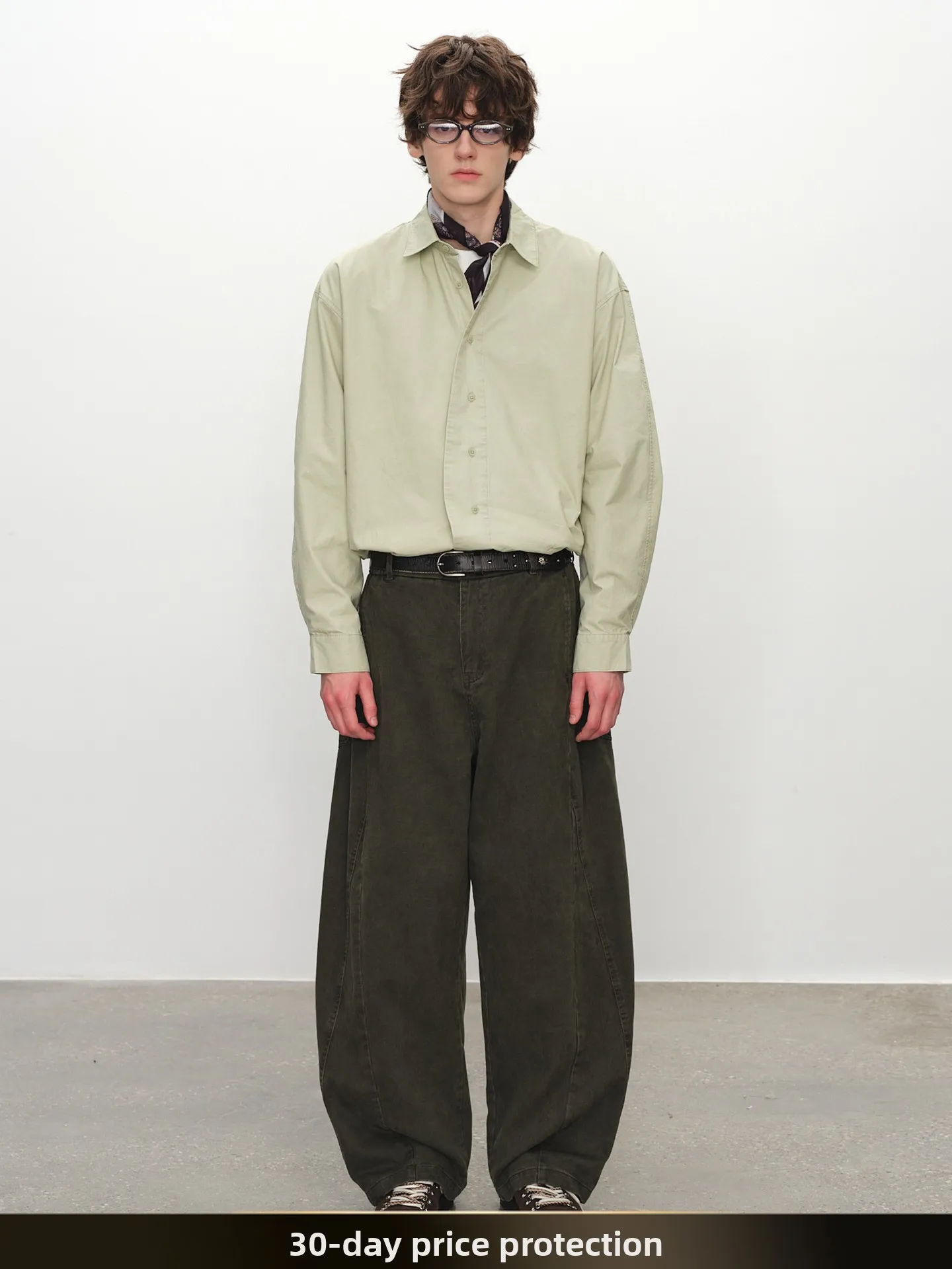 

NTED Американская ретро-рубашка однотонного цвета с простым воротником и длинным рукавом, осенняя, повседневная, универсальная, для пар, 100% хлопок