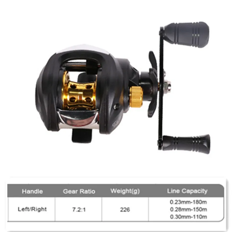 

10kg Drag Metal Cup Bait Casting Fishing Reel 2024 Long Cast Sea Rod Fishing Wheel 7.2:1Gear