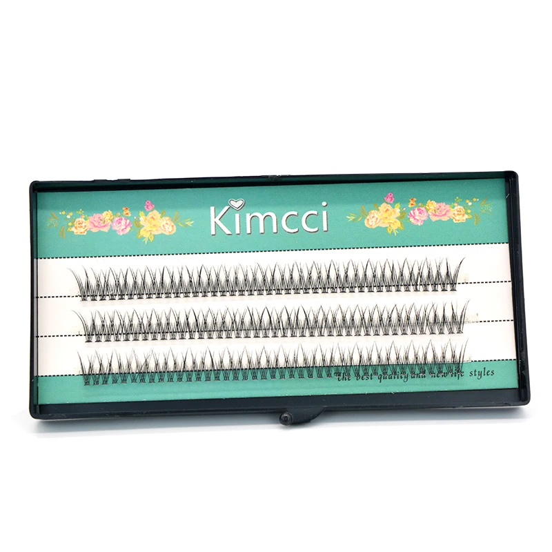 120 pacchi/scatola ciglia naturali a ventaglio coda di pesce di alta qualità seta ciglia finte C/D Curl coda di rondine mosca estensione ciglia Makeu