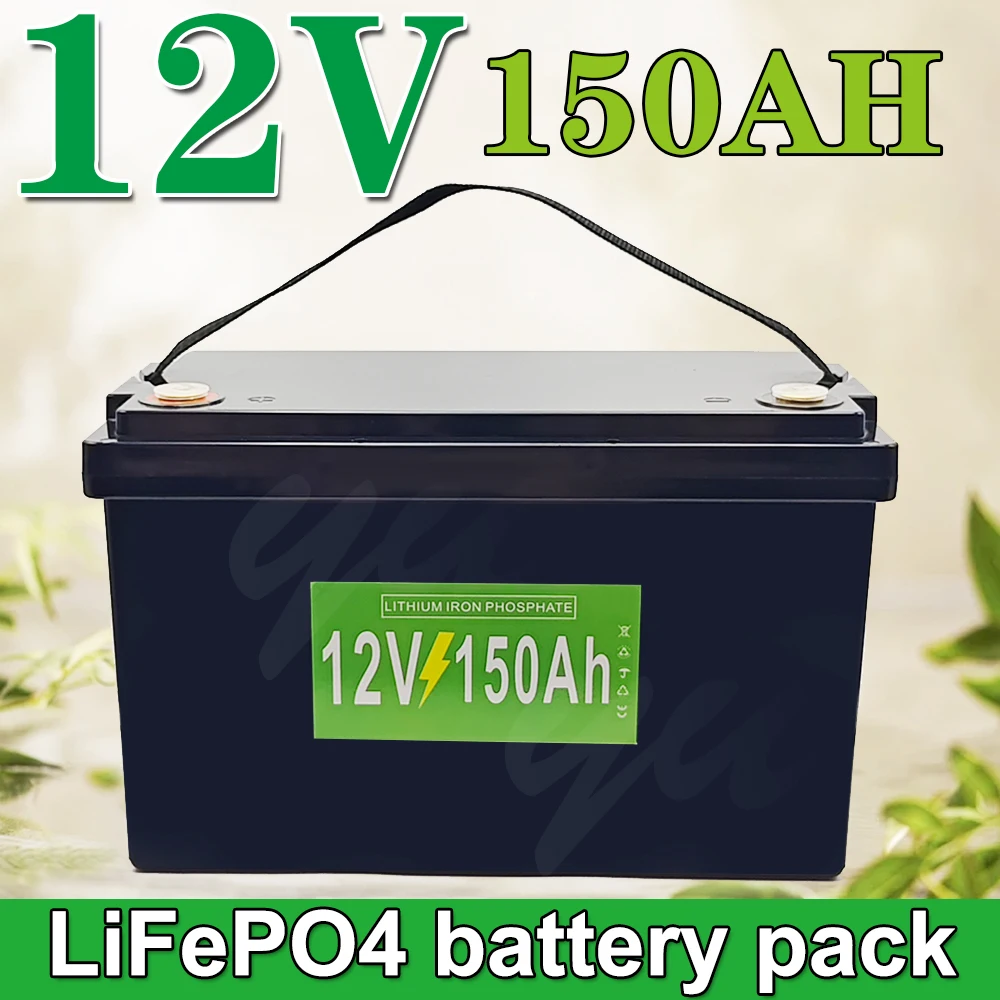 12V 100Ah LiFePO4 Battery 1280Wh with BMS Lithium Iron Phosphate Batteries Pack for Solar Boat Golf Cart Wind Solar Energy