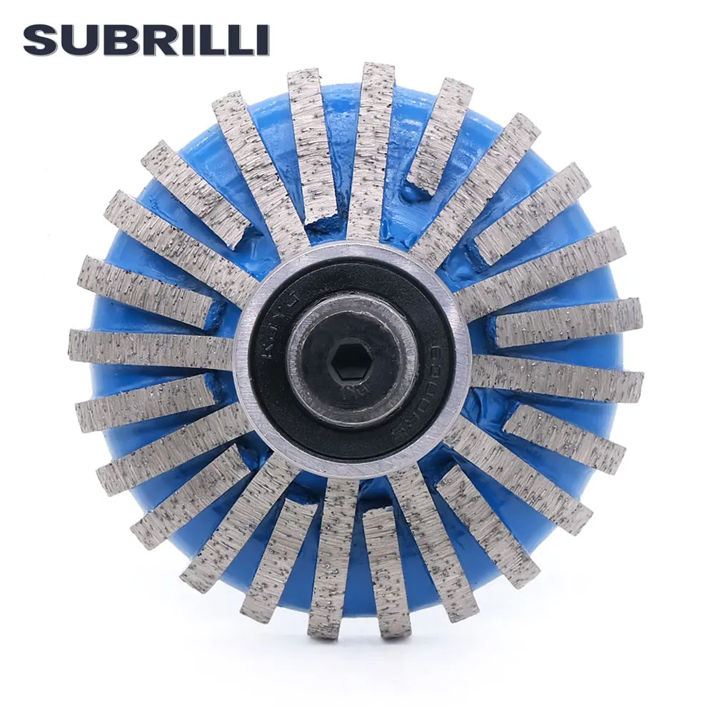 Suqili F30 Segmen Logam Pemotong Berlian Router Bit untuk Batu Marmer Beton Bentuk Tepi Lempengan Penggilingan Profiling Roda